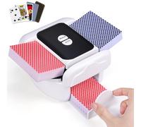 HQAYHSZD Automatic, 2 Deck, Ricaricabile Playing, One-Touch Automatic and Manual Mode, Electric Playing for UNO, Skip-Bo, Fase 10, Party Card Games
