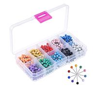 HQdeal 500 Pezzi Puntine da Disegno Colorata, Puntine a Testa Tonda e Punta in Acciaio, Chiodo in Sughero, Puntina Decorativa, Puntine di Mappa per Mappa, Ufficio, Lavagne Sughero