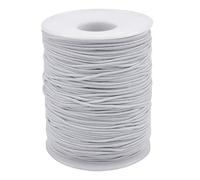 HQdeal Elastico per Cucito 1mmx 100m Cordoncino Elastico, Rotolo Elastico, Bianco Cordoncino Elastico per Fai da Te Progetti Artistici Artigianato e Lavorazione Perline Bianca