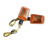 HQEJKCIOF Motocicletta Indicatori Direzione Indicatori di direzione dal design elegante per motociclette Luci lampeggianti anteriori e posteriori nere per scooter, quad ciclomotori da 12 V