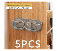 HQGFUYDGW Vetrina Porta Occhiali, Contenitore for Occhiali da Sole, Contenitore for Occhiali da Sole Perforato, Montaggio a Parete, Porta Occhiali, riordino della casa(Gray-5PCS)