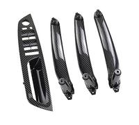 HQGQCEZEK Auto Bracciolo Anteriore Sedile Conducente LHD RHD Per E70 E71 X5 X6 Maniglia Interna Porta Pannello Interno Tirare Copertura Trim (RHD Carbon 4Pcs)