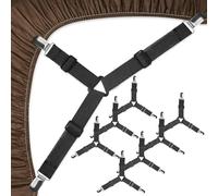 8 ferma lenzuola,tendilenzuoli,cinghie tendi lenzuolo regolabili,tendi lenzuoli triangolari per lenzuola,tendi lenzuoli elastici con clip,porta lenzuoli con angoli per divano,tendicinghia per matera