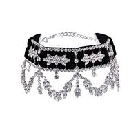 HQHYGM a Pendente di Strass Vintage per la Catena delle clavicoli Regolabili Collare Collane French Retro Spice Collana Ulterioriwlabs (: