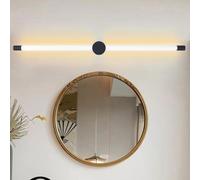 HQHYGM Alluminio a Parete Interno/Acrilico Black Long Light Light Light 350 ° Wall Rotable Minimalista Decorativo Linear per Il corridoio della Camera da Letto del Soggiorno (Luce Calda da 115 cm)