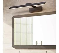 HQHYGM Bathroom Mirror Wall Light Vanity Wall Lamp Indoor Wall Waterproof Wall Long Strip Aluminium Acrylic for Makeup Bedroom Living Room (Black-Warm Light 82cm)