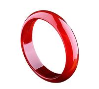 HQHYGM Bracciale largo in agata rossa naturale Bracciale in agata rossa addensata, caldo e trasparente, di buon auspicio, ricco, porta fortuna, con scatola di certificato (Colore : Rosso, Dimensioni :