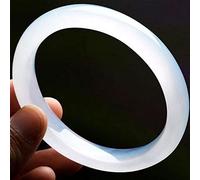 HQHYGM Braccialetti di Giada di Ghiaccio di calcedonio Naturale Braccialetti tondi per Ragazza per Le Donne Braccialetti di Giada nefrite Bianca Naturale Cinese Accessori di Gemme Braccialetto