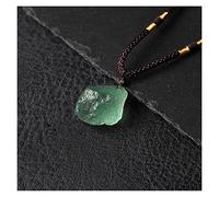 HQHYGM Ciondolo in Pietra di Zaffiro Naturale Grezzo 1 Pezzo di Naturale con Collana di Ametista di Quarzo Rosa per Donne Regalo Fai da Te e Campioni di Pietra Minerale (Color : Green, Size : 1pc)