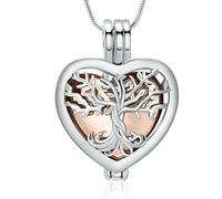 HQHYGM Collana con urna dell'albero della Vita per Le Ceneri, cremazione del Cuore, Gioielli commemorativi, Regalo per Donne e Uomini, medaglioni ricordo