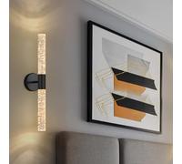 HQHYGM Creative Bubble Wall Light Retro Nordic Minimalista Minimalista Long Interio Hardware Reading Decorative Wall Black Gold per Camera da Letto del corridoio (Luce Neutra Nera)