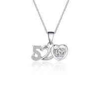 HQHYGM Delicate collane con zirconi per Donne, Eleganti Gioielli con Ciondolo a Cuore collane Lunghe per Donne e Ragazze, collane Girocollo con Amore eterno e Infinito, Piccoli Regali Personalizzati
