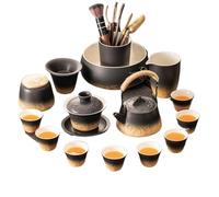 HQHYGM DFSHGDF1000-2024 Nuovo Stile Set da tè in gres per la casa Luce di Lusso High-End Reception teiera Set da tè Gongfu, Tazza da tè Kung Fu