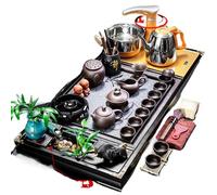 HQHYGM DFSHGDF1175 Set da tè a Un Vassoio Spegnimento Automatico, Bollitore Elettrico per Una Facile Pulizia Set da tè Gongfu Semplice all-in-One Completamente Automatico per la casa e L'Ufficio,
