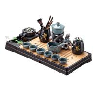 HQHYGM DFSHGDF1501 Un Set da tè e Un Set di Vassoio da tè Spegnimento Automatico, bollitore Elettrico per Una Facile Pulizia, Set da tè Gongfu di Fascia Alta di Lusso Leggero per Soggiorno Domestico
