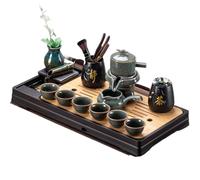 HQHYGM DFSHGDF1509 Un Set da tè e Un Set di Vassoio da tè Spegnimento Automatico, bollitore Elettrico per Una Facile Pulizia, Set da tè Gongfu di Lusso di Fascia Alta Completamente Automatico per la