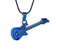 HQHYGM Gioielli commemorativi Collana per cremazione di Strumenti Musicali per Donne e Uomini Collana con urna per Chitarra per Ceneri