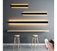 HQHYGM Indoor Black Wall Lights with Remote Control Dimmerable Wall Lamp Adjustable Temperature 2700K-6000K Up Down Wall Lamp Style for Bedroom Living Room Hallway Corridor Stairs (40 cm 26 W)