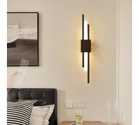 HQHYGM Indoor Wall Light Battery Operated Wall Lamp Touch Control Dimmings Wall with Remote Control Wall Nordic Creatively for Bedroom Hallway Living Room (Black Left)