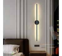 HQHYGM Indoor Wall Light Wall Lamp Touch Control Dimming Wall with Remote Control 2700K-6500K Wall USB Rechargeable Battery for Bedroom Living Room Corridor (Circular 62cm)