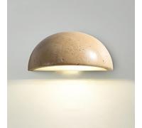 HQHYGM Lampada da Parete a Mezza Luna Naturale, Lampada da Parete nordica, Applique semitonda da Parete per Camera da Letto, Comodino, Cucina, Ingresso, Soggiorno, rondella da Parete, 3 modalità