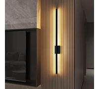 HQHYGM Lampada da Parete con Telecomando 44W 120CM Lampada da Parete 3 Colori modificabili 3000K/4500K/6000K Parete Metallica Interna Lunga Creativa per Scale Soggiorno Camera da Letto