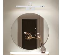 HQHYGM - Lampada da parete frontale per interni, impermeabile, con sensore di movimento manuale, lampada da parete con braccio regolabile, striscia lunga per bagno, camera da letto (rame, luce bianca