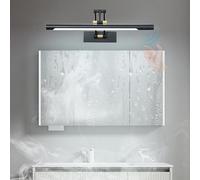 HQHYGM - Lampada da parete frontale per interni, impermeabile, con sensore di movimento manuale, lampada da parete con braccio regolabile, striscia lunga per bagno, vanity camera da letto (luce