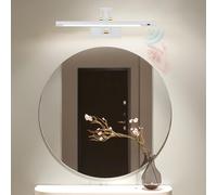 HQHYGM - Lampada da parete frontale per interni, impermeabile, con sensore di movimento manuale, lampada da parete con braccio regolabile, striscia lunga per bagno, camera da letto (luce bianca-neutra