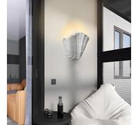 HQHYGM Lampada da Parete in Gesso Wabi-Sabi Bianca Lampada da Parete per corridoio in Stile Nordico Fatta a Mano Lampada da Parete Classica con Base G9 per comodini Camere da Letto Livirooms/A-25Cm