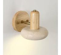 HQHYGM Lampada da Parete in Legno Naturale Stwall Lampada da Lettura Regolabile sul Comodino Lampada da Parete testiera Applique apparecchio a Parete 9W 3000K luci per Montaggio a Parete per