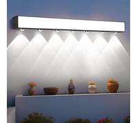 HQHYGM Lampada da parete per esterni Lampada da parete decorativa creativa IP65 MANO ARRATA ALUMAGGIO ALLUMINIO NERO per il balcone della villa corridoio (luce bianca 100 cm)