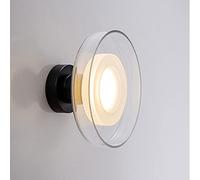 HQHYGM Lampada da Parete/soffitto Rotonda in Vetro Lampada da Parete in Metallo Nero 20W Vicino al soffitto Lampadari da Parete per Interni Soggiorno Camera da Letto Lampade da Parete per