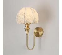 HQHYGM Lampada da Parete Vintage a Collo di Cigno in Rame, Lampada da Parete in Tessuto, Paralume in Ottone, Applique cablate, lampade da Parete per Camera da Letto, Soggiorno, corridoio