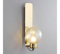 HQHYGM Lampadari nordici montati in Oro Lampade Lunghe con Paralume in Vetro a Globo per Camera da Letto Comodino Soggiorno Presa G9 Parete Interna 14,9 Pollici