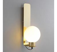 HQHYGM Lampadari nordici montati in Oro Lampade Lunghe con Paralume in Vetro a Globo per Camera da Letto Comodino Soggiorno Presa G9 Parete Interna 14,9 Pollici