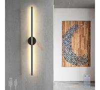 HQHYGM Luci da parete interna con telecomando a parete dimmerabile USB ricaricabile a muro di rotazione a 350 ° con controllo tocco lineare lungo per la camera da letto del soggiorno (round da 118 cm)