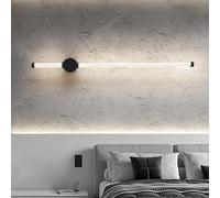 HQHYGM Luci da parete lunghe lineari in alluminio acrilico parete interna nero/oro nordico industriale lampada da parete 350 ° Rotazione per sala da pranzo soggiorno camera da letto (40 cm di luce