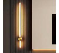 HQHYGM Luci da parete lunghe lineari in alluminio acrilico parete interna nero/oro nordico industriale lampada da parete 350 ° rotante per sala da pranzo soggiorno camera da letto (40 cm di luce