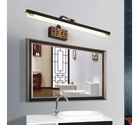 HQHYGM Lumo da Parete Anteriore Specchio a Parete 240 ° a Parete ruotabile a Parete Lunga Parete Bagno a Muro Impermeabile in Ferro Nero Acrilico per la vanità Camera da Letto Dipinti di vanità (Luce