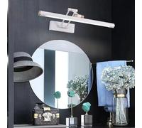 HQHYGM Mirror Wall Lamp Bathroom Waterproof Wall Light Indoor 180° Rotatable Wall with Adjustable Arm Wall Long Strip Iron Acrylic for Vanity Corridor (White-Neutral Light 58cm)