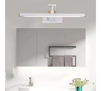 HQHYGM Mirror Wall Lamp Bathroom Waterproof Wall Light Indoor 180° Rotatable Wall with Adjustable Arm Wall Long Strip Iron Acrylic for Vanity Corridor (White-White Light 58cm)