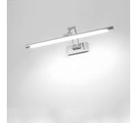 HQHYGM Mirror Wall Lamp Bathroom Waterproof Wall Light Indoor 180° Rotatable Wall with Adjustable Arm Wall Long Strip Iron Acrylic for Vanity Corridor (Silvery-White Light 73cm)