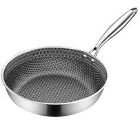 HQHYGM Padella Padella in Acciaio Inossidabile Padelle antiaderenti Pentola per Bistecca fritta Forno elettromagnetico Pentole Generali per Cucina Ristorante Padelle(28 cm)