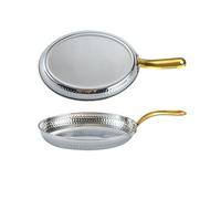 HQHYGM Padella per Paella Spagnola Padella in Acciaio Inossidabile 304 Antiaderente Piatto per Frutti di Mare Pentole per Ristoranti Domestici e Campeggio Vassoio Argento da 16 cm (Argento 16 cm)