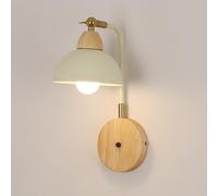 HQHYGM Parete in Legno con Lampada da Parete a Cupola Lampada da Parete cablata Lampada da Comodino nordica Applique da Parete Lampade da Parete per Soggiorno Camera da Letto Cucina Corridoio/Colore