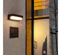 HQHYGM Parete Solare Leggera Muro Decorativo all'aperto 2700k/4500k/6500k Lampada da Parete dignita IP65 Waterproof Garden Wall a energia Solare per Pathway Yard Garden (Un 17 cm)