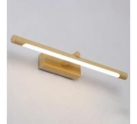 HQHYGM Specchio a Parete Anteriore Parete da Bagno Parete da Bagno Interno a Muro Impermeabile a Parete Decorativa a Strisce Lunga per Specchio da Bagno per Camera da Letto (Luce neutrale a Legna 66