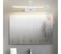 HQHYGM Specchio a Parete Frontale a Parete Interno Impermeabile con Lampada a Parete del sensore di Movimento Manuale con Parete a Braccio Regolabile Striscia Lunga per vanità per Bagno (Luce Bianca