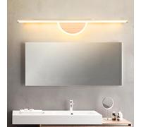 HQHYGM Specchio da parete anteriore luce minimalista lineare lungo parete interna parete di ferro bagno decorativo (non legno massiccio) per il corridoio da camera da letto a soggiorno (80 cm in legno
